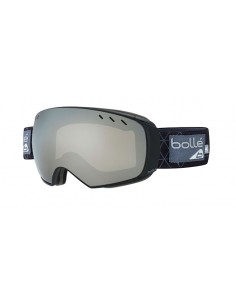 Vista desde la diagonal izquierda de las gafas deportivas Bollé: Virtuose Black & Grey Iceberg - Black Chrome Lens.